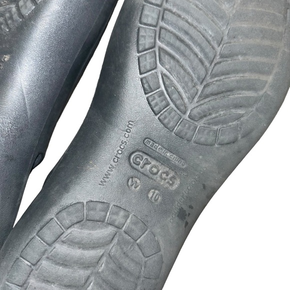 WOMEN crocs kadee black flats size 10 slip on shoes comfort - Picture 5 of 5